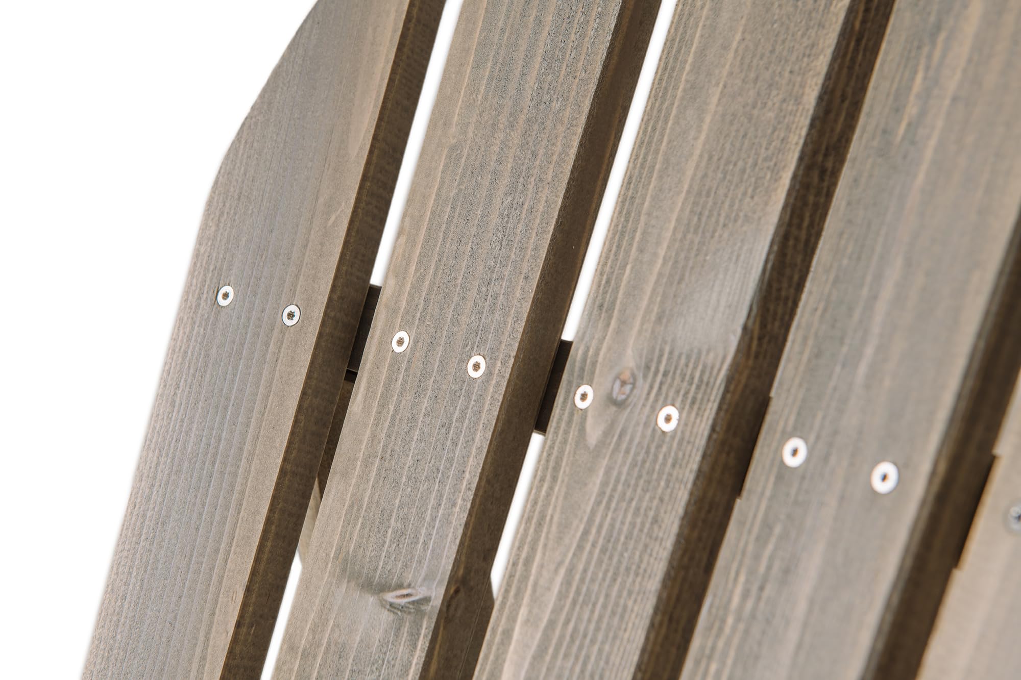 AMATA Sedia singola Adirondack per esterni, collezione UNGURS - Sedia in legno resistente alle intemperie per patio, cortile e giardino braciere - ergonomica e resistente, design senza tempo (grigio)