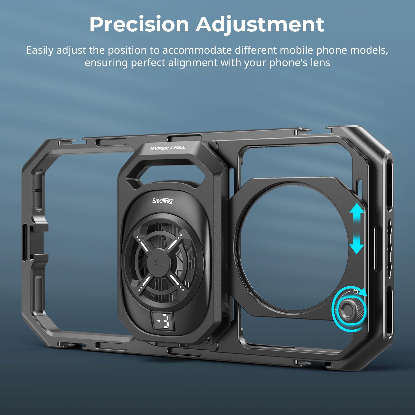 SMALLRIG Adaptateur de Filtre 67 mm avec Pare-Soleil Amovibles pour Cage de Téléphone Universelle 4704/4597/5275/5276/4299B, pour iPhone, pour Samsung et Smartphones - 5277