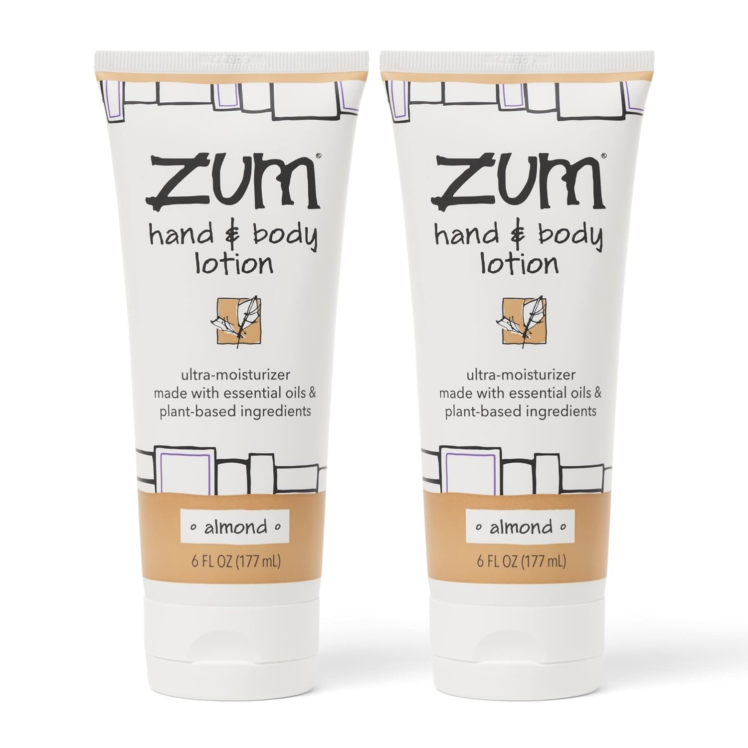 Zum Hand and Body Lotion – Almond – 6 fl oz (2 Pack)