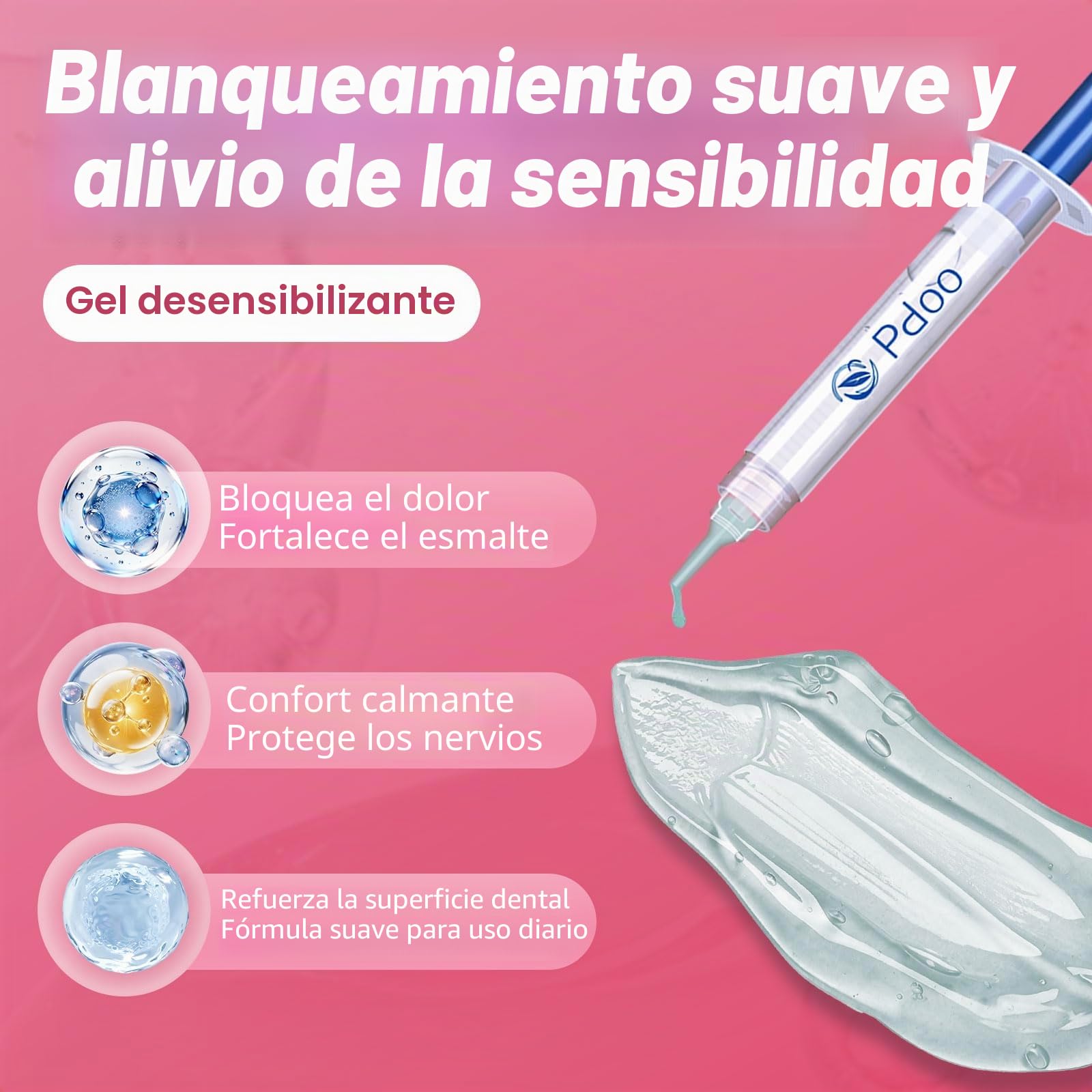 Lápiz Blanqueador Dental + Kit de Blanqueamiento con Férulas Inalámbricas - Eliminación Eficaz de Manchas de Café/Té - 5 Lápices Anti-sensibilidad - Teeth Whitening sin Dolor y Seguro para el Esmalte