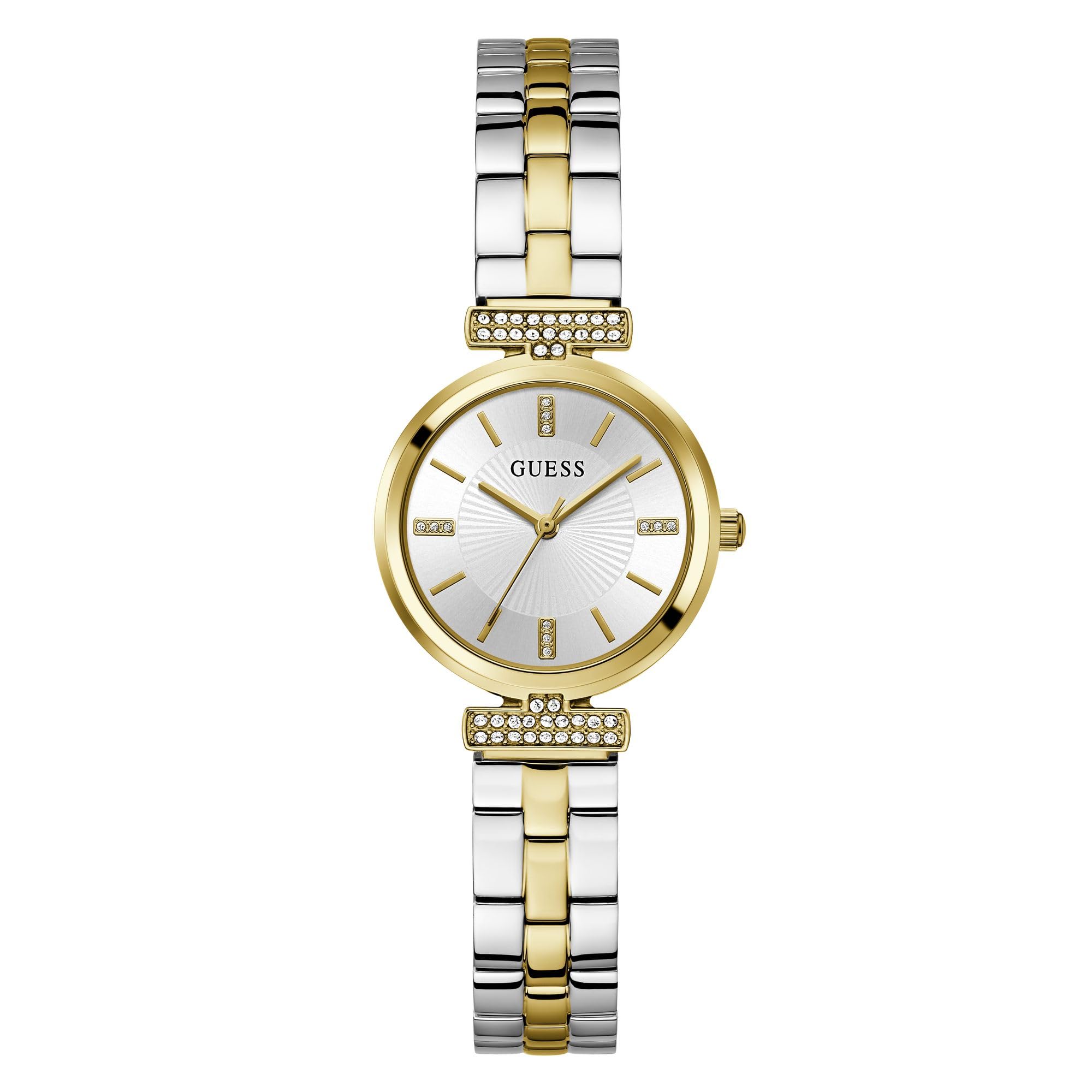Guess Watches Women's Gold/Silver Guess Array Yellow Tone Stainless Steel Watch Gw0762l5