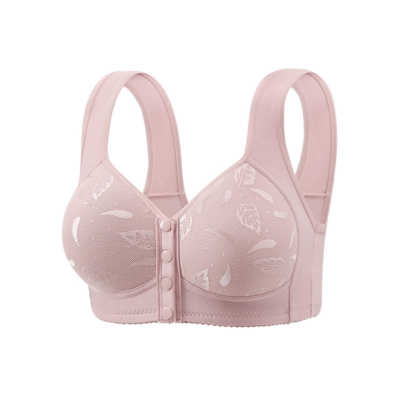 Front Closure Daisy Bras for Women Seamless Wireless Bras Full Coverage Plus Size Bralettes Push Up Everyday Bras