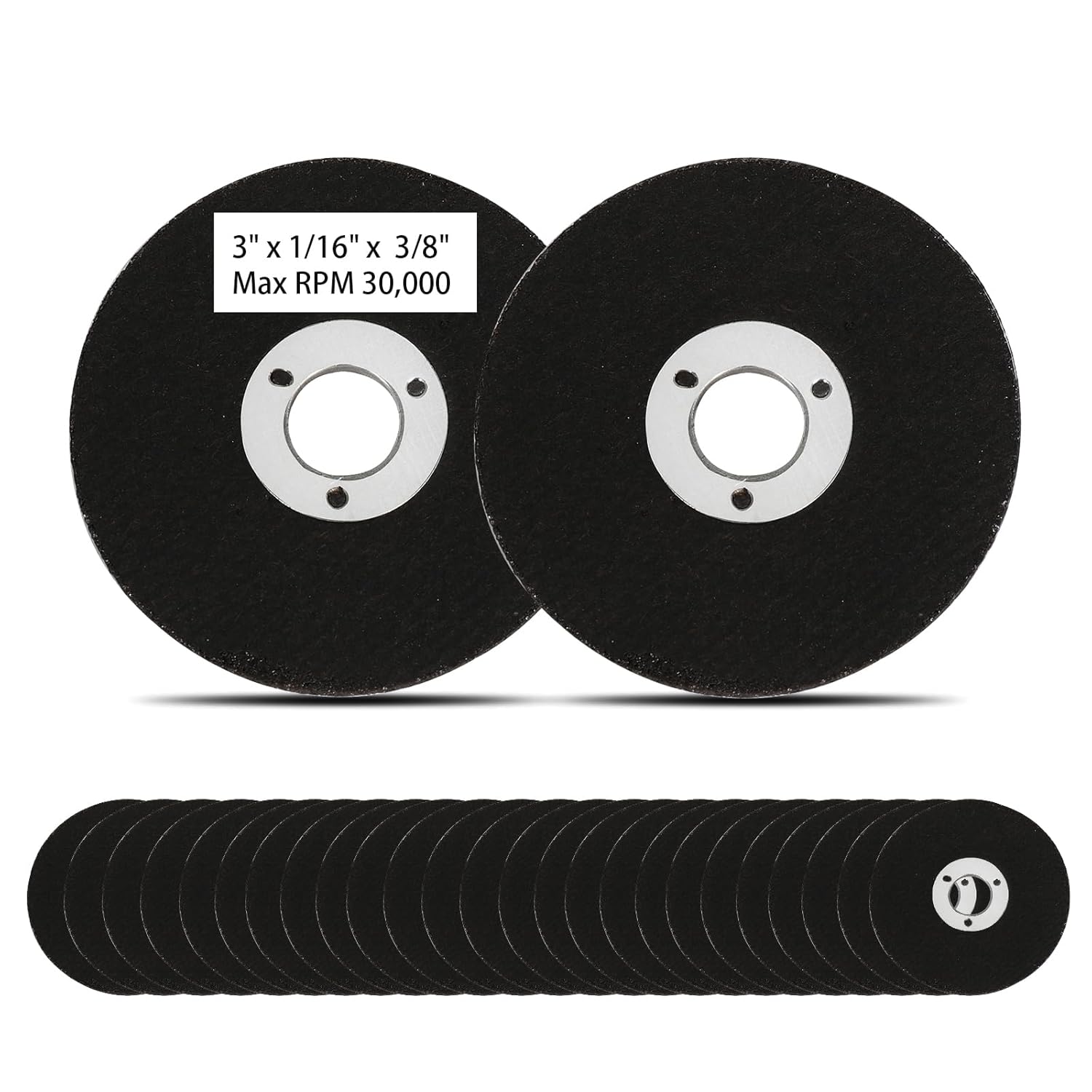Cut-Off Wheel 3 inch, with 3/8" Arbor Hole, 25Pcs Mini Metal Cutting Wheels Cutter Discs for Air Grinders Drill Rotary Tool