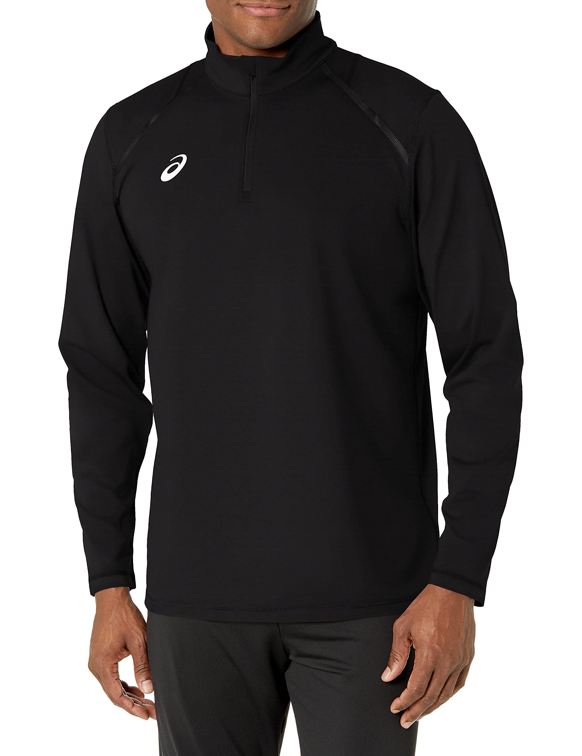 Amazon.com: ASICS Men's Thermopolis 1/4 Zip, Team Black, S