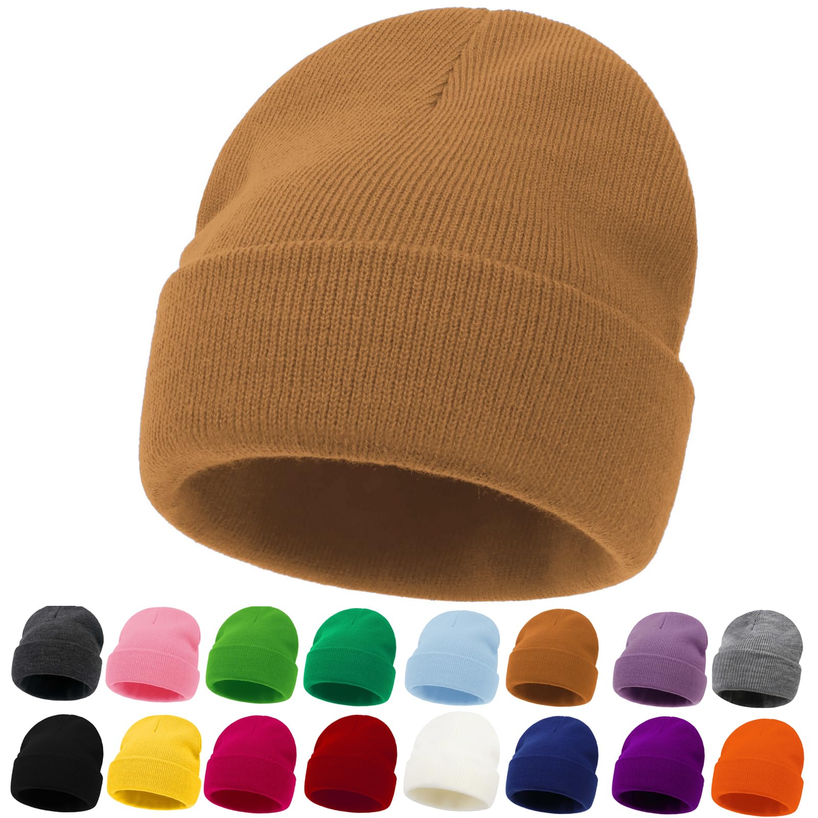 Kids Beanie Boys Girls Winter Hats Children Cuffed Knit Warm Skull Caps
