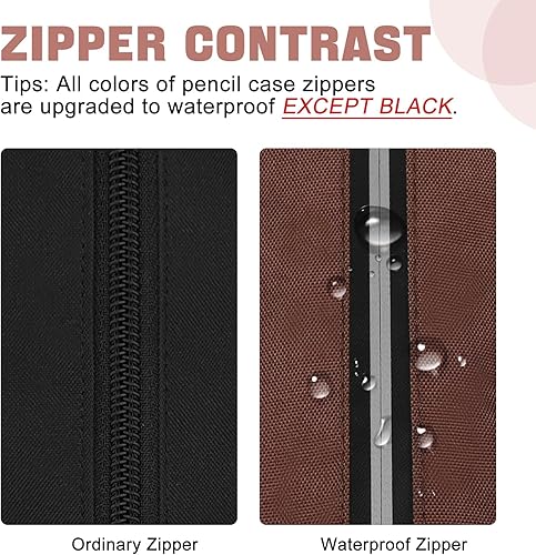 Miniatura 55 de Fmeida Estuche para lápices estético, bolsa de lápices de gran capacidad, estuche portátil para bolígrafos, oficina, papelería, bolsa de maquillaje