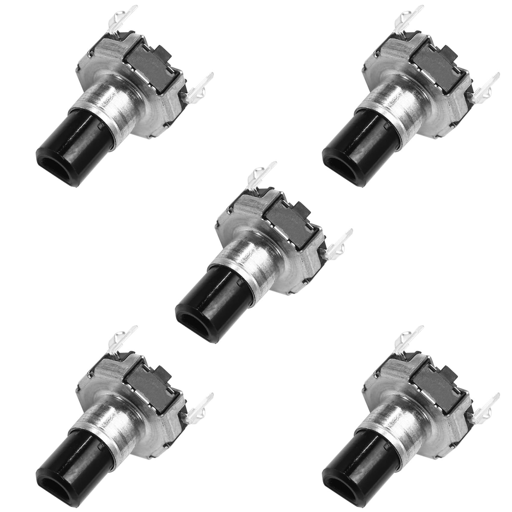 5 Pièces EC12D1524403 Encodeur de Volume CD de Navigation de Voiture avec Interrupteur à Bouton-Poussoir EC12 Type Rond 30 Positions 15 Impulsions