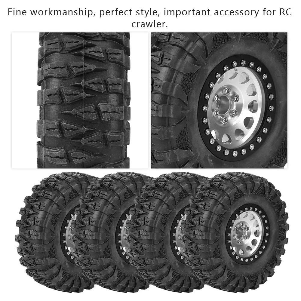 RC Crawler Tyres, High Traction Rubber Metal Wheel Hub - Image 2