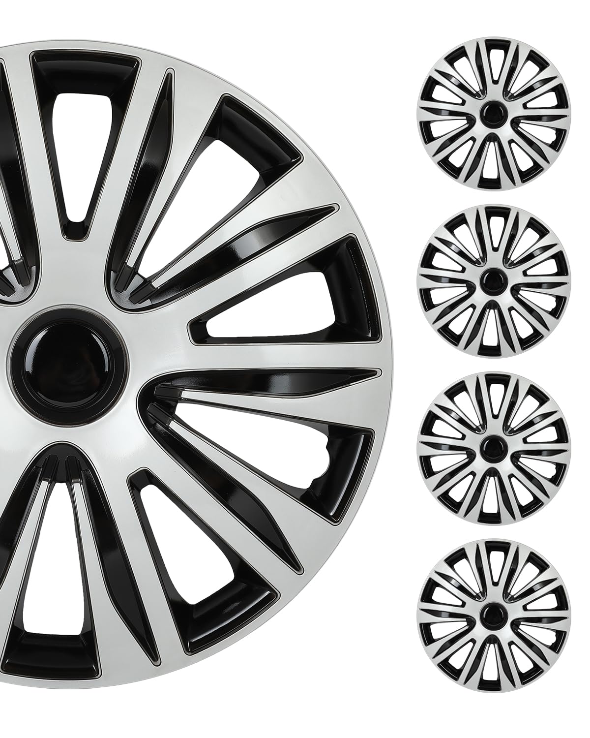 SCITOO Premium 16 Inch Hubcaps Set of 4 Wheel Rim Cover OEM Style Easy Snap On Car Truck SUV Hub Cap Replacement for Dodgefor Honda,for Mazda,for Kia,for Ford,for Mitsubishi,for Hyundai,etc.