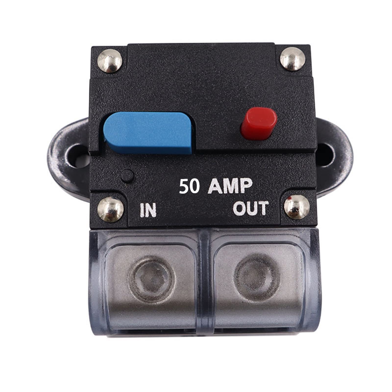 Disjoncteur automobile 50A évite les pannes électriques de boîte de son avec bouton bleu