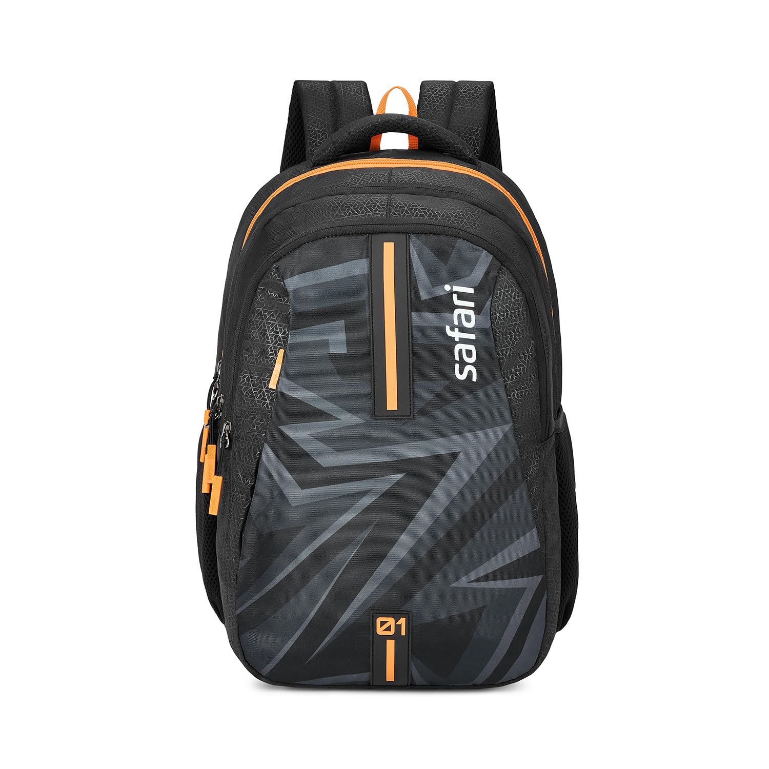 safari Triplex 6 37L School bag for Boys and Girls, Office use/travel bag for man & women, Casual 3 Compartment Printed Large Men's Backpack with Armor Base, Organizer, File holder, Rain Cover, Black-picture-31
