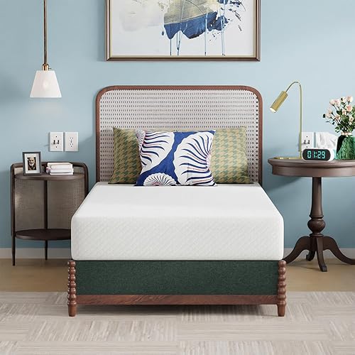 Miniatura 3 de BestMassage Colchón individual de 8 pulgadas Espuma viscoelástica con gel Sensación mediana firme Blanco Cama en una caja, certificado