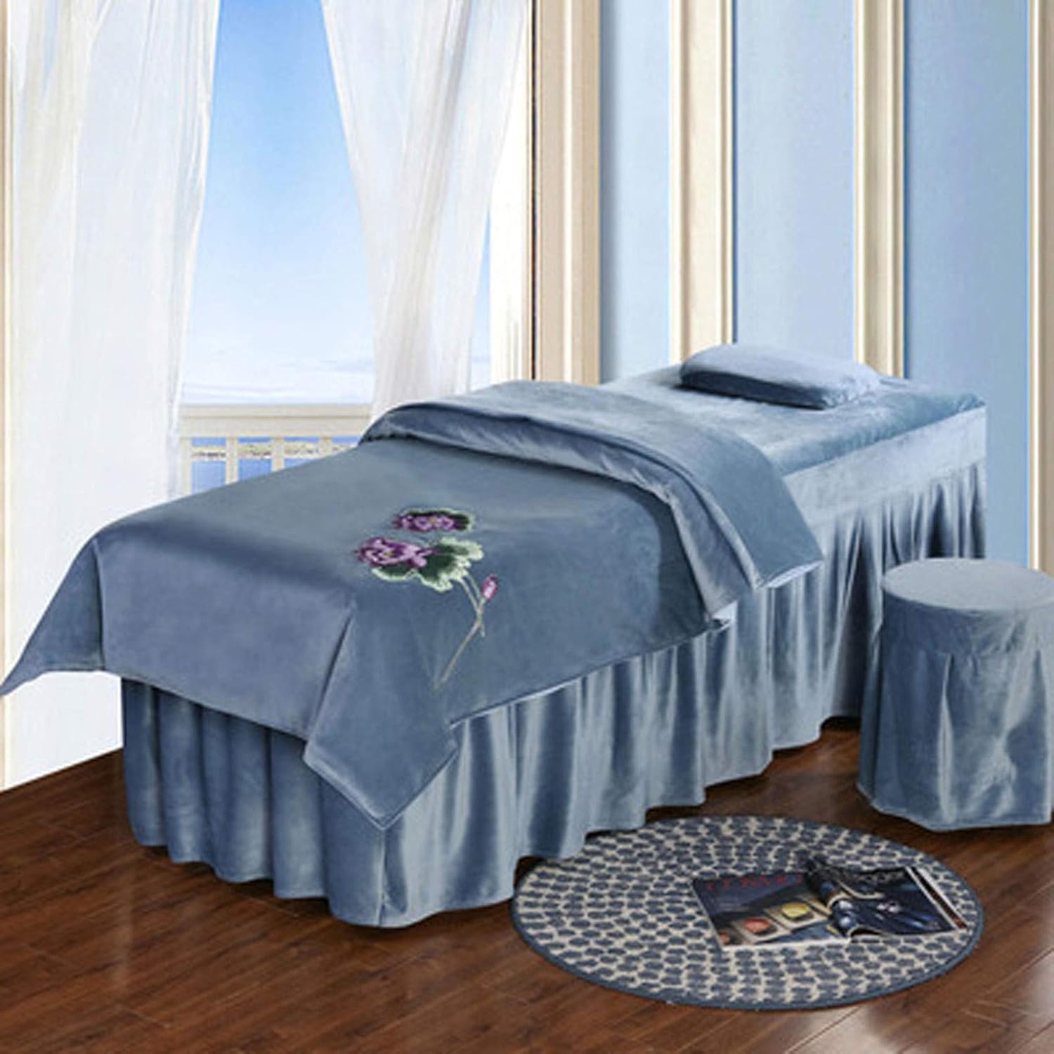 4 Piece Beauty Bed Cover European Style Beauty Salon Body Massage Bed Cover