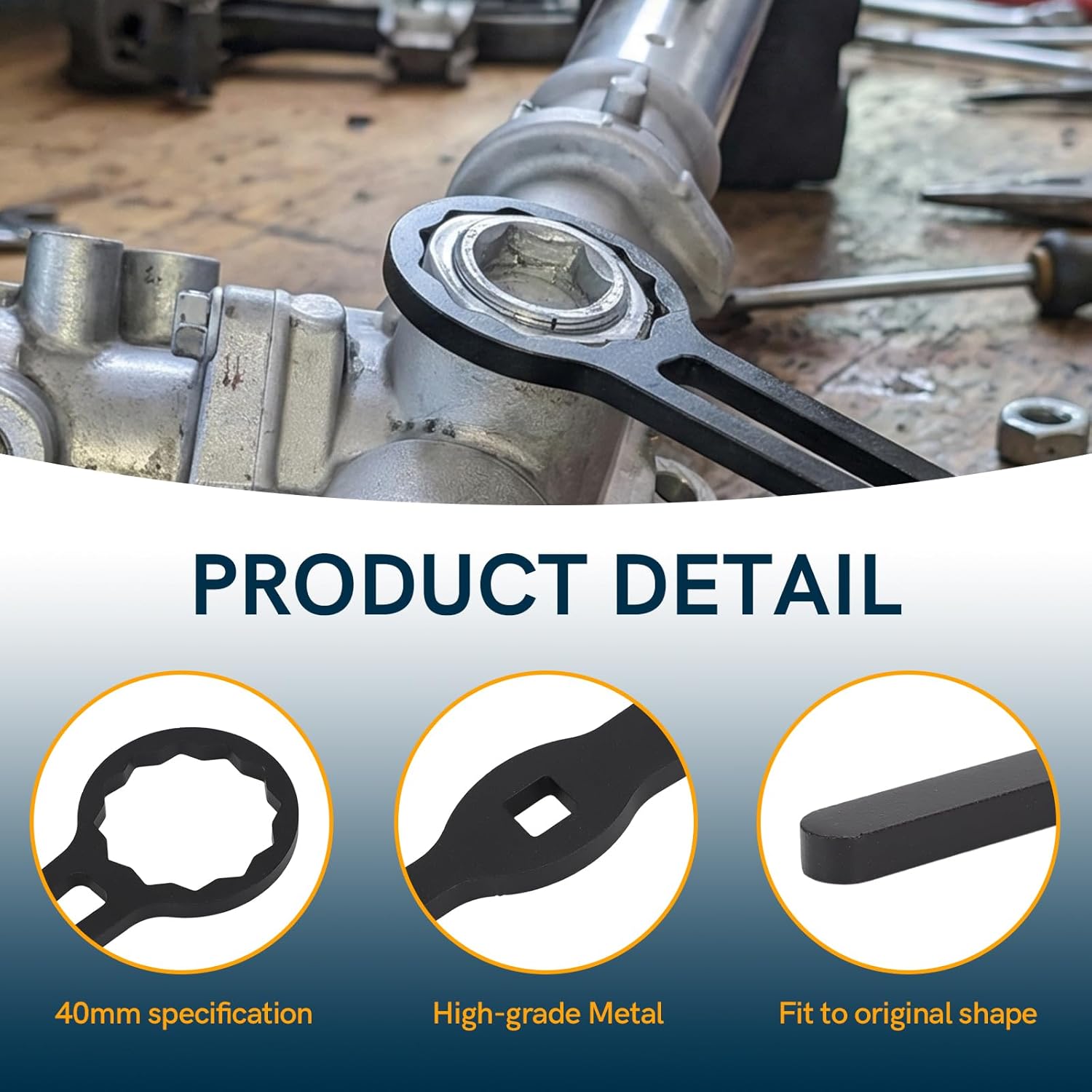 AUTOVIC Steering Rack Guide Wrench 40mm Front End Service Tool for Honda Accord Civic CR-V Pilot Replace 07AAA-TL2A100 Black