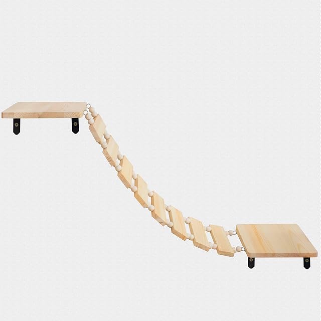Escaleras para Gatos, Peldaños De Escalera Para Gatos Tablero De Plataforma De Madera Para Gatos Con Estantes…