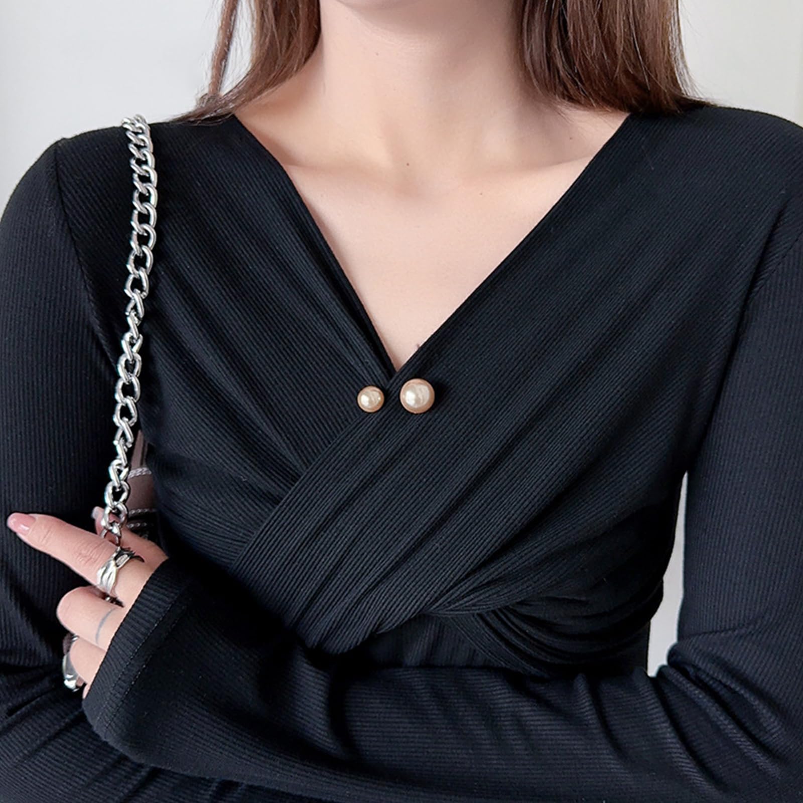 SURALIN Broche Femme avec Perles Artificielles - Broche Femme avec Faux Perles - Accessoires de Vêtements Bijoux