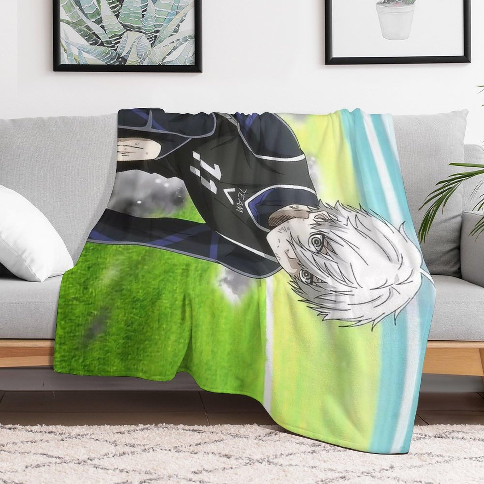 Amazon｜ブルーロック 凪誠士郎 毛布 ブランケット 暖かい 肌に優しい