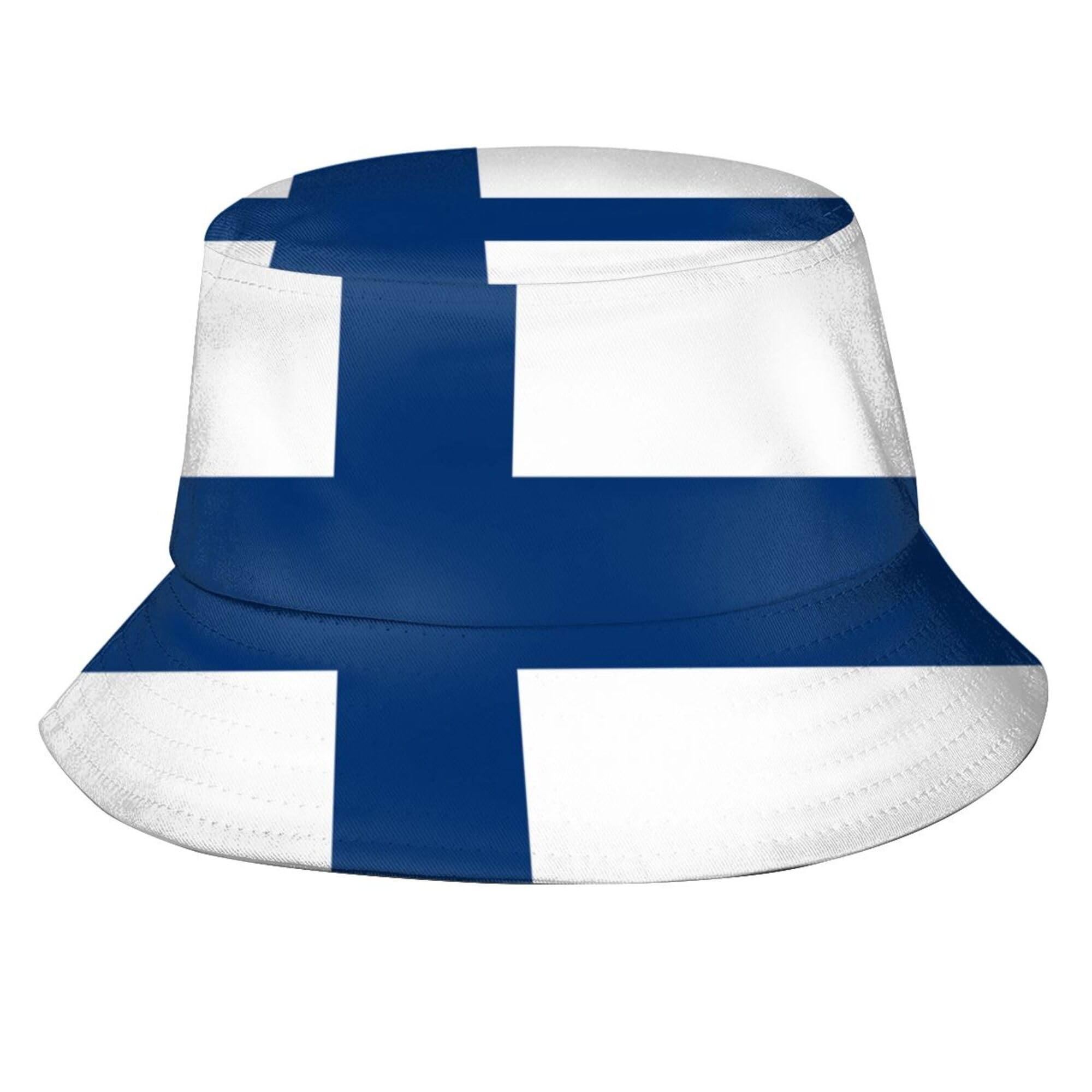 Stylish Finland Flag Bucket Hat - Lightweight Packable Sun Hat for Men Women Perfect for Outdoor Activities and Fashion