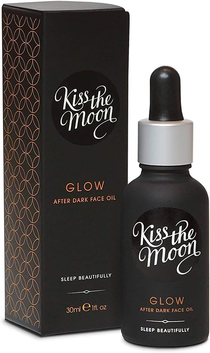 Kiss The MoonGLOW After Dark Face Oil 30ml | Includes Essential Oil & Vitamin to Aid Sleep & Dry Skin | All Natural Ingredients | Face Care For Men & Women | Skincare & Anti Aging Serum For Face