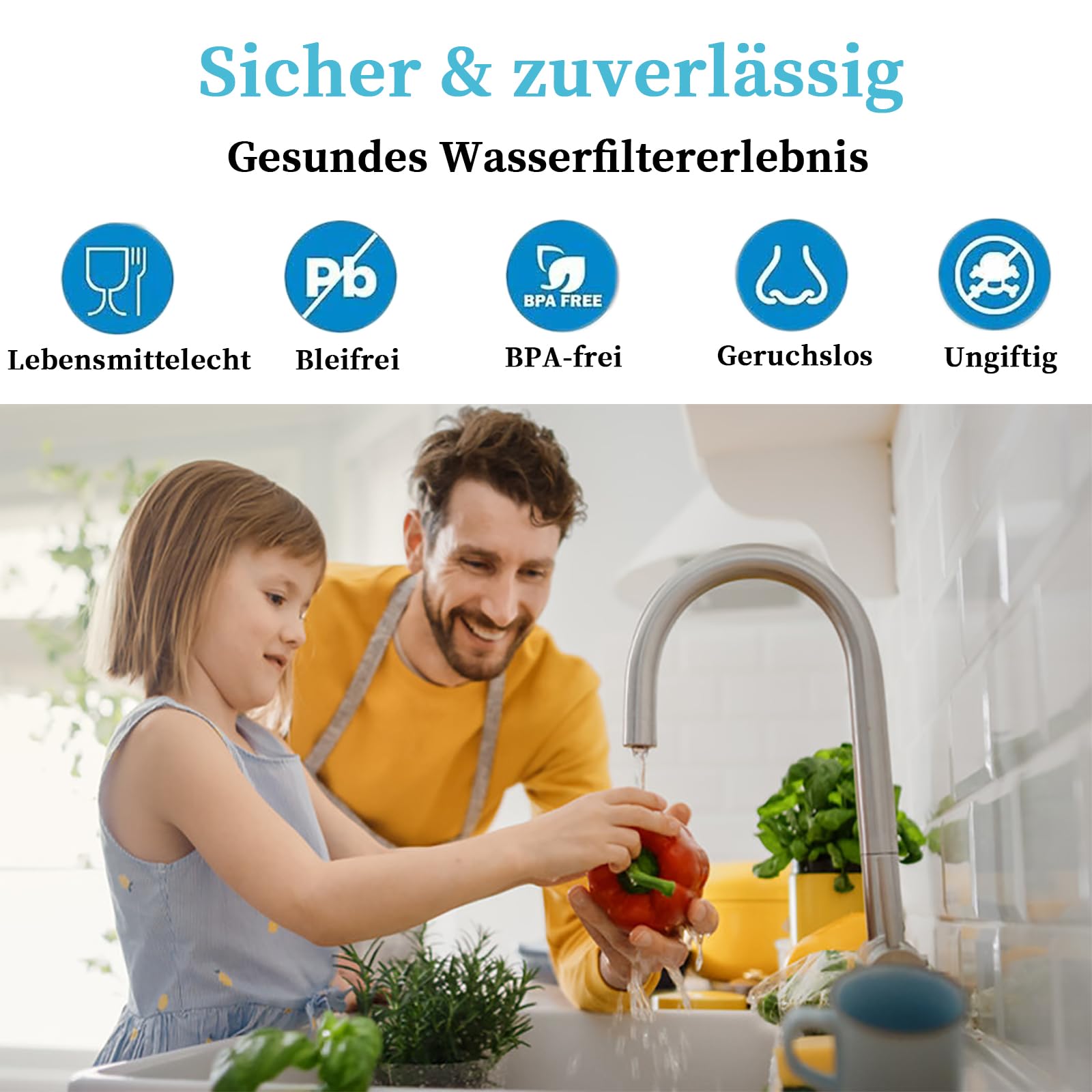 RO-Membrane 3013-600 GPD Umkehrosmose-Membran, Umkehrosmose-Membranelement für Heim, Ersatz für das Undersink Home Drinking RO Water Filtration System für Home Umkehrosmosewasserfilter, 2Pcs