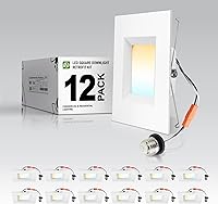 Vista 10 de ASD Iluminación LED empotrada cuadrada negra de 4 pulgadas de retrofit - 9W 709lm 2700/3000/3500/4000/5000K seleccionable regulable LED Downlight