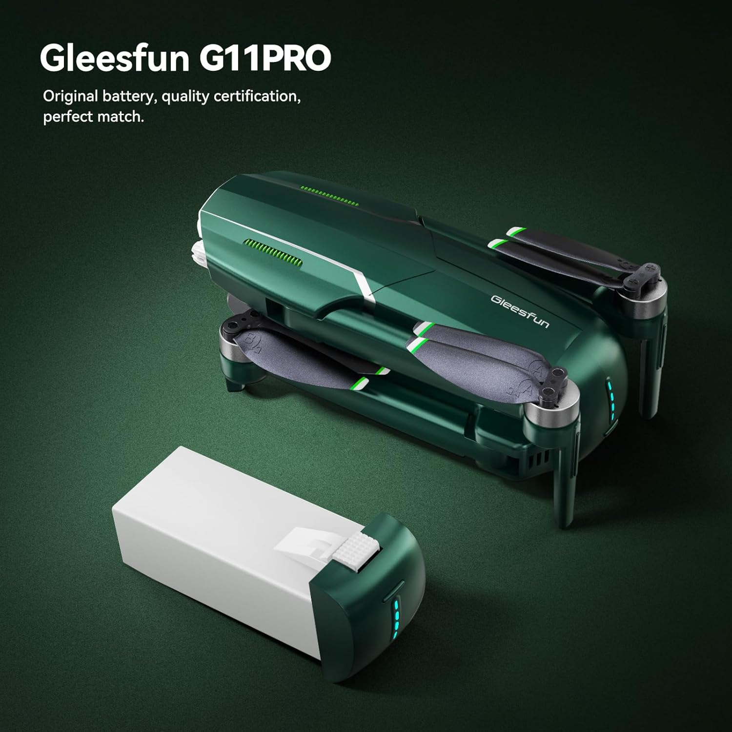 Gleesfun G11PRO Drone Battery, 7.7V 3200mAh Rechargeable Lithium Battery with Type-C Cable, Support Fast Charging