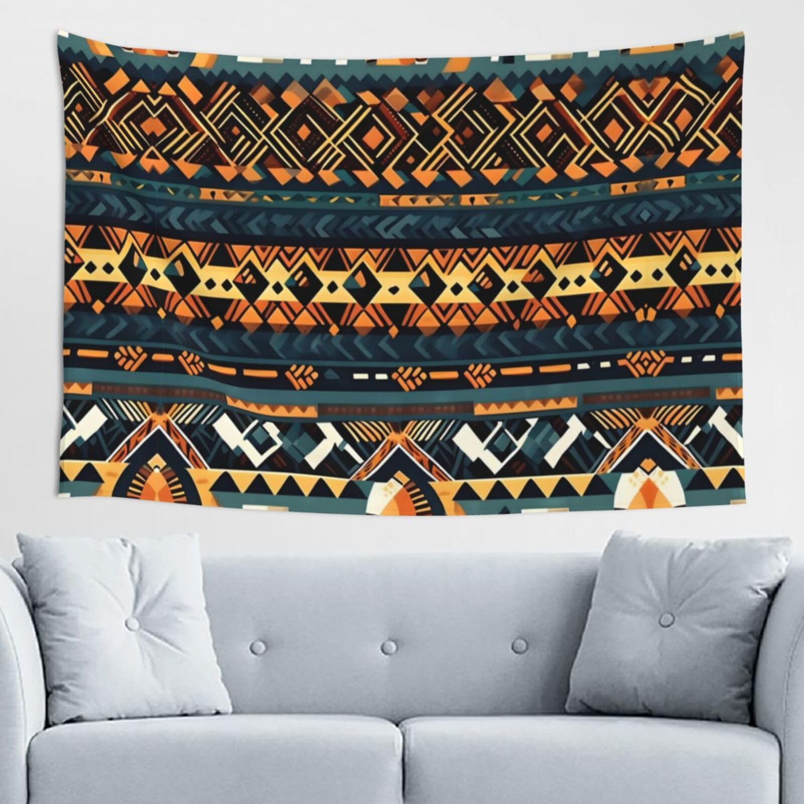 ZZYYDS African Tribal Ethnic Texture Wall Decor Tapestry 60x40in, Wall Hanging, Home Decor, Dorm Decor, Porch Tapestry, etc.