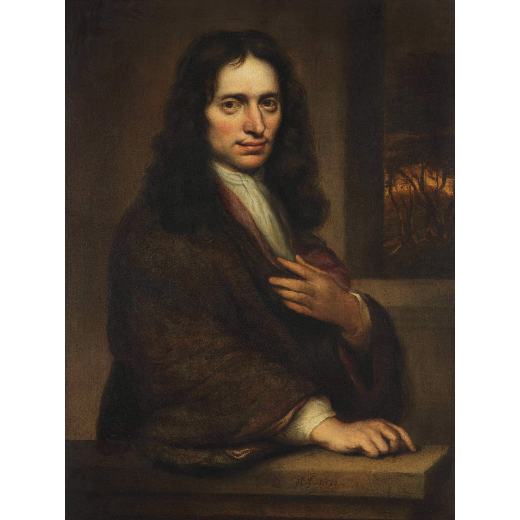 Jacobus Levecq Portrait Of A Man Painting Premium Wall Art Canvas Print 18X24 Inch