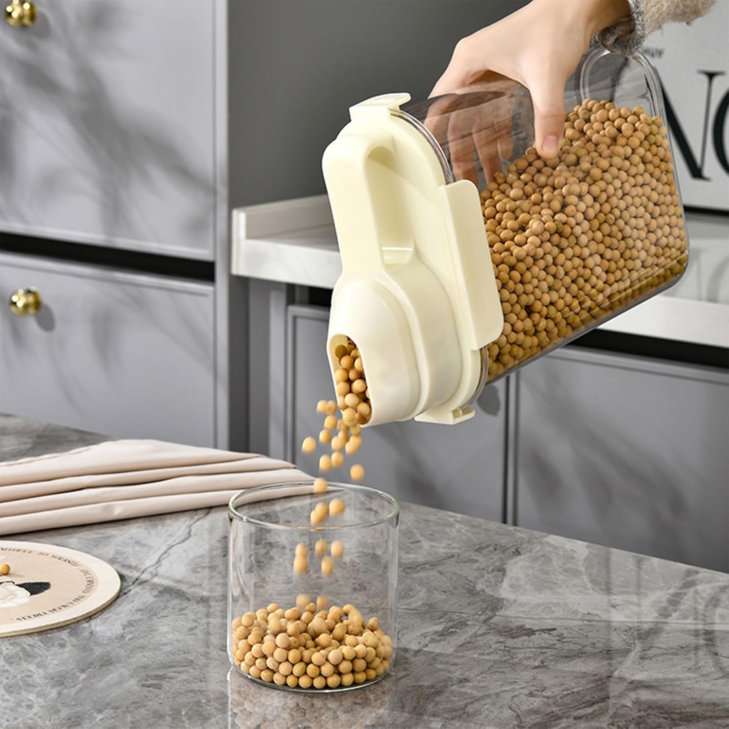 Portable Grains Containers Effective Sealed Storage Bins Container for Cereals Rice and Other Canister
