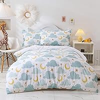 Vista 10 de Juego de funda de edredón rosa con diseño de gato para niñas, tamaño Queen, 3 piezas, funda de edredón de microfibra suave estampada con funda