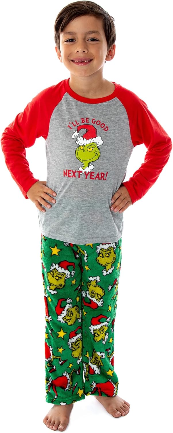 Dr. Seuss GRINCH Who Stole Christmas Matching Family Pajama Sets For Men, Women, Kids, Toddlers