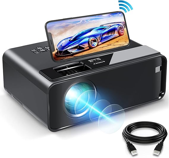 ELEPHAS Mini WiFi Projector for iPhone, 2022 Upgraded HD Movie