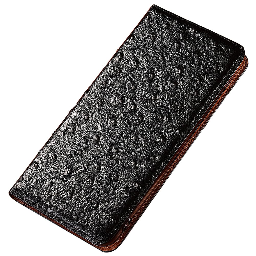 Housse magnétique pour iPhone 17 Pro avec portefeuille en cuir véritable antichoc