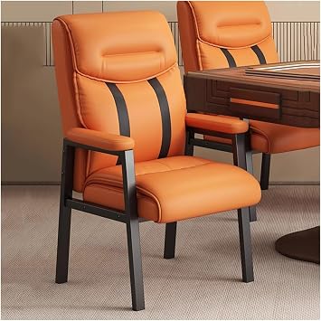 Rocking Chair Folding Recliner 5 Adjustable Levels Relax Chair Swinging Chair Guest Reception Chair Armchair Office Meeting Chair Metal Frame Heavy Duty PU Leather Office Chair with Armrest and Wide