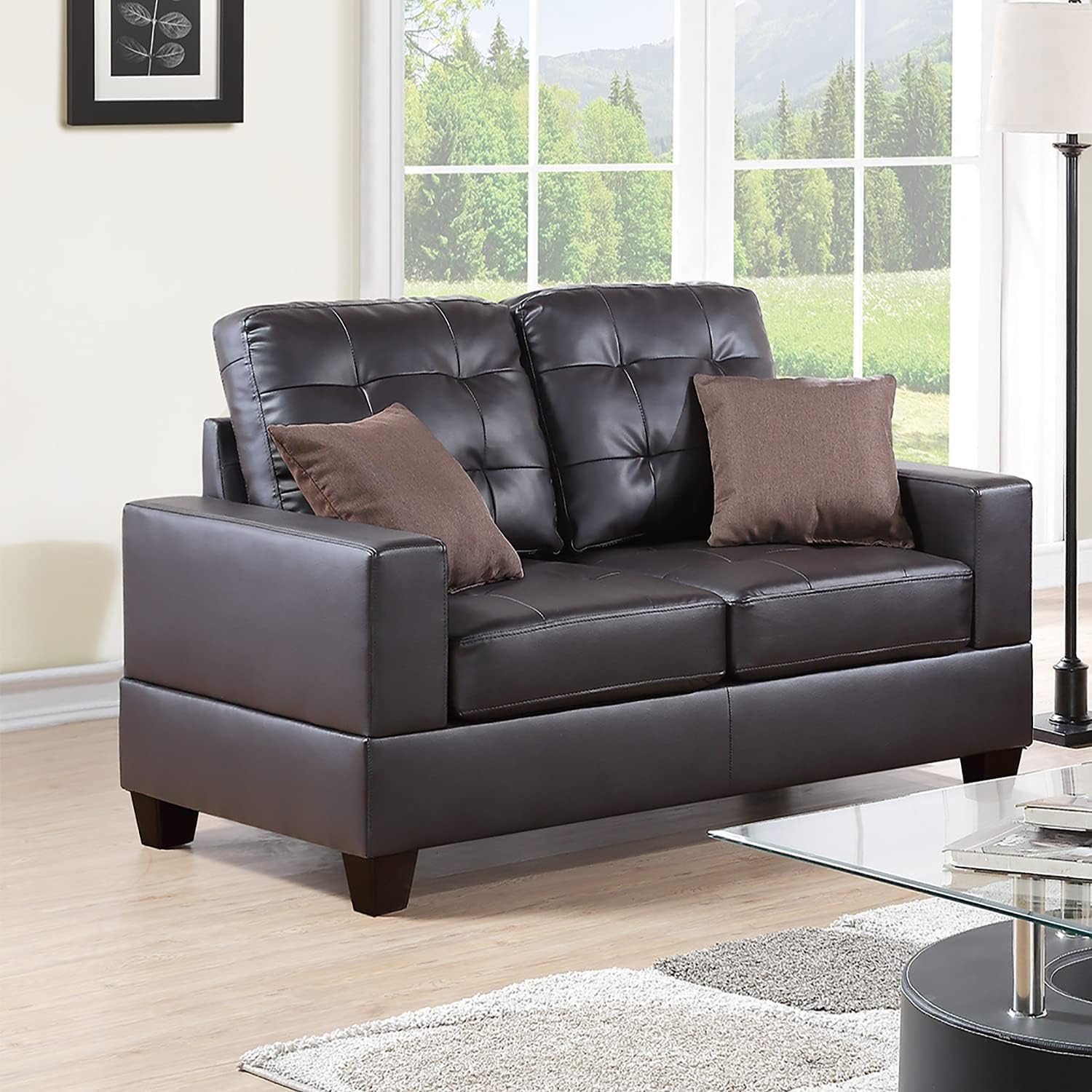 simple relax SR017857 Living Room Sofa Set, Espresso