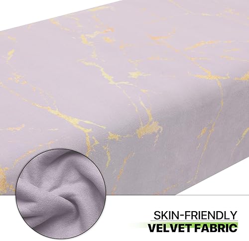 Miniatura 43 de Magshion Mid-Century - Banco otomano de microfibra con botones y patas en X, carga de hasta 440 libras para sala de estar, dormitorio, habitación,