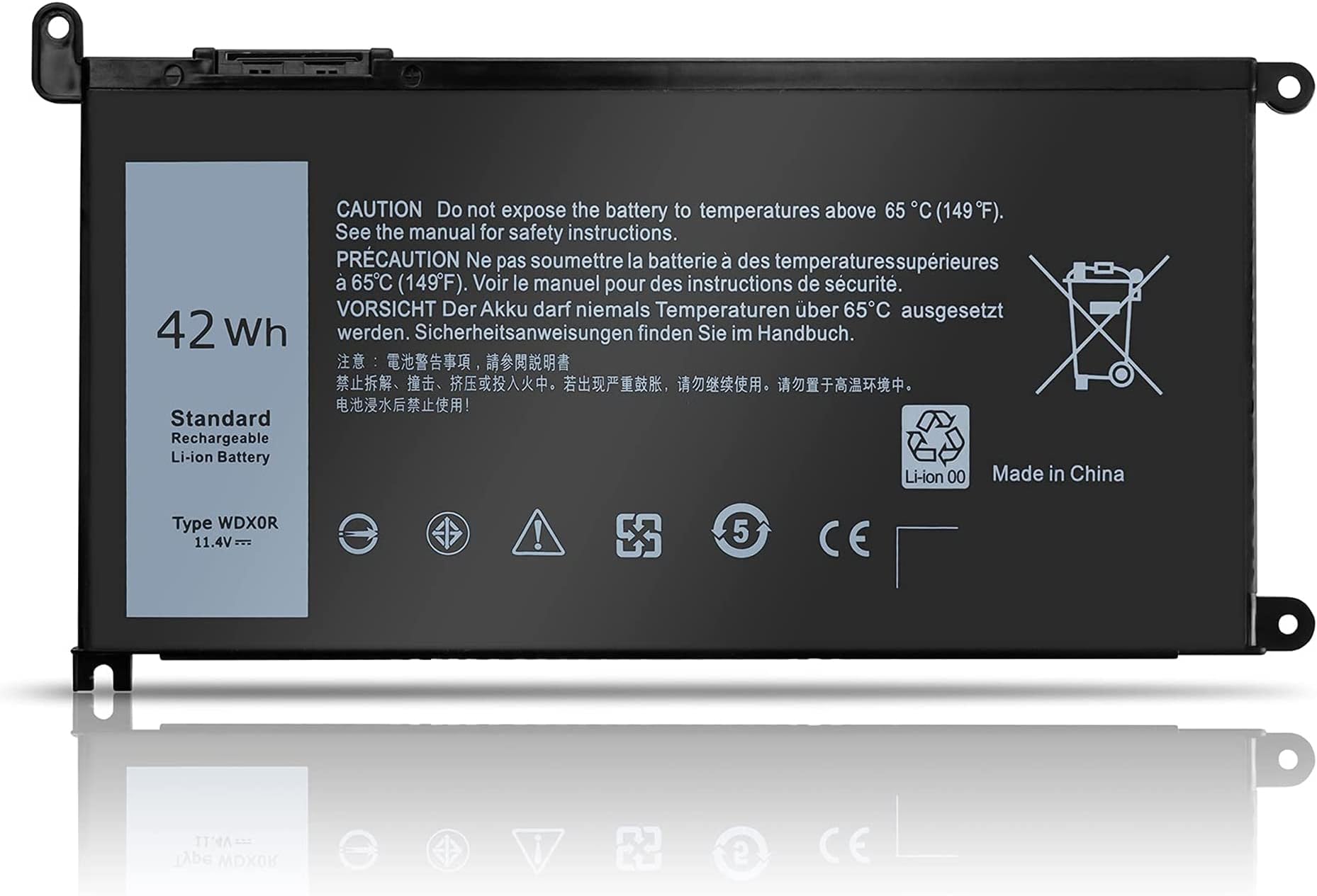 Original Dell-Ersatzakku WDX0R Für Dell Inspiron 13 5368, 5378, 7368, 7378, Inspiron 15 5565