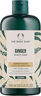 The Body Shop Ginger Scalp Care Conditioner, Fine, Weak Hair, With Silk Protein, Reduces Friction When Brushing, Vegan | 400 mL / 13.5 Oz