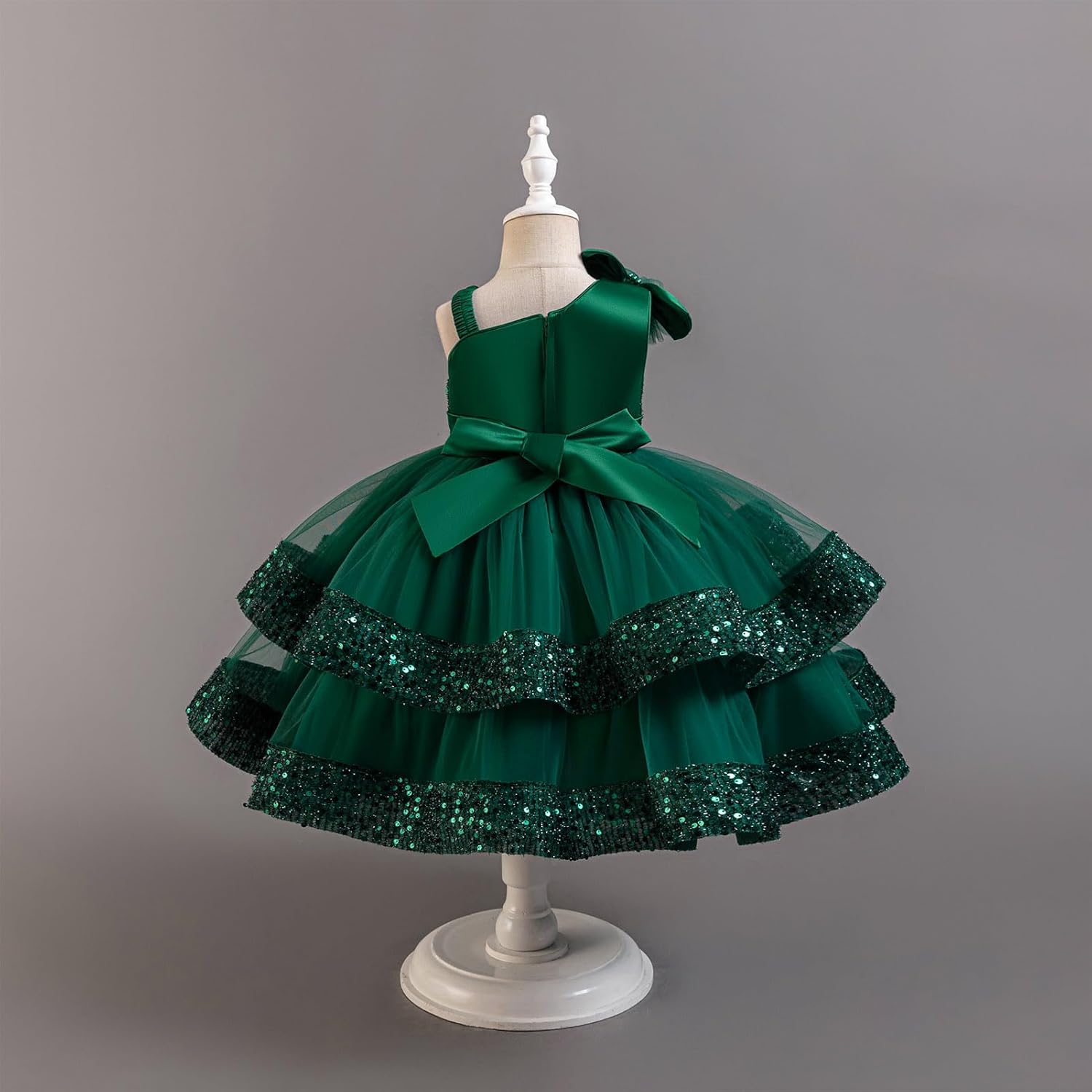 IBTOM CASTLE Girls Birthday Dress Sequin Tiered Tulle Tutu Party Flower Girl Wedding Toddler Pageant Formal Prom Gown - Image 5