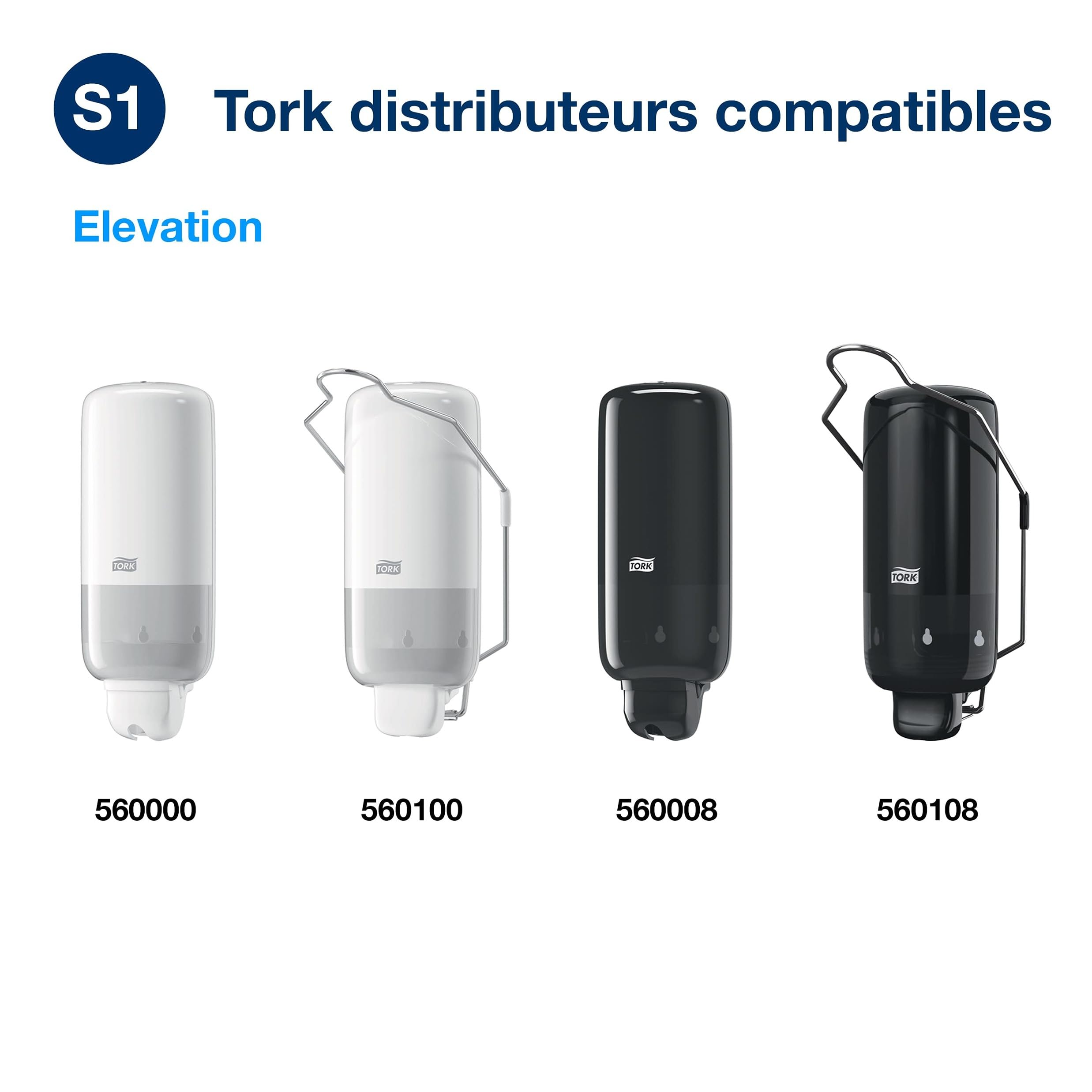 Tork Savon liquide huile et graisse S1, Testé sous contrôle dermatologique, 6 x 1000 ml, 420401