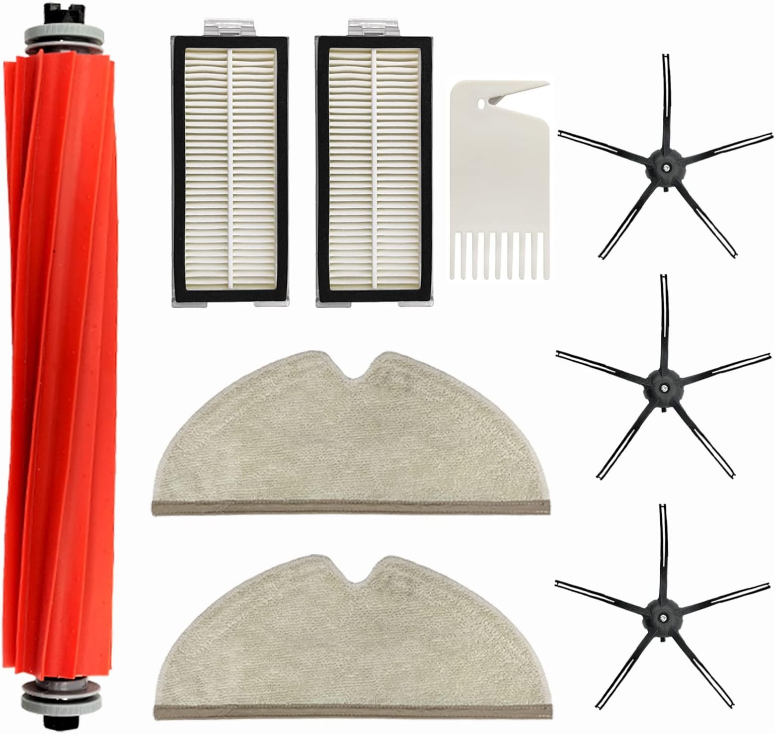 9 PACK Q7 accessories replacement parts compatible with xiaomi roborock Q7 Q7+ Q7 Max Q7 Max + accessories kit, main brush side brush HEPA filters wipe mop cloth