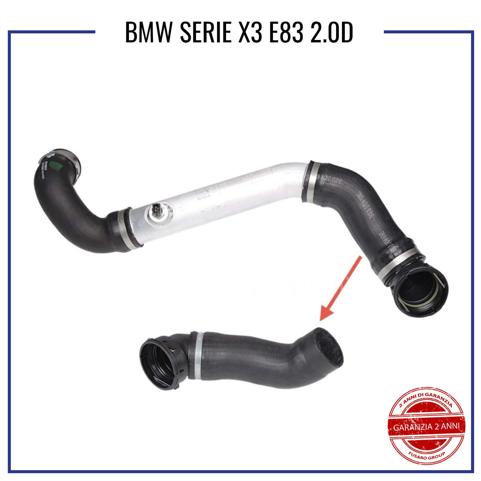 MANICOTTO INTERCOOLER TUBO ARIA COMPATIBILE CON BMW SERIE X3 E83 2.0D - 11613450222