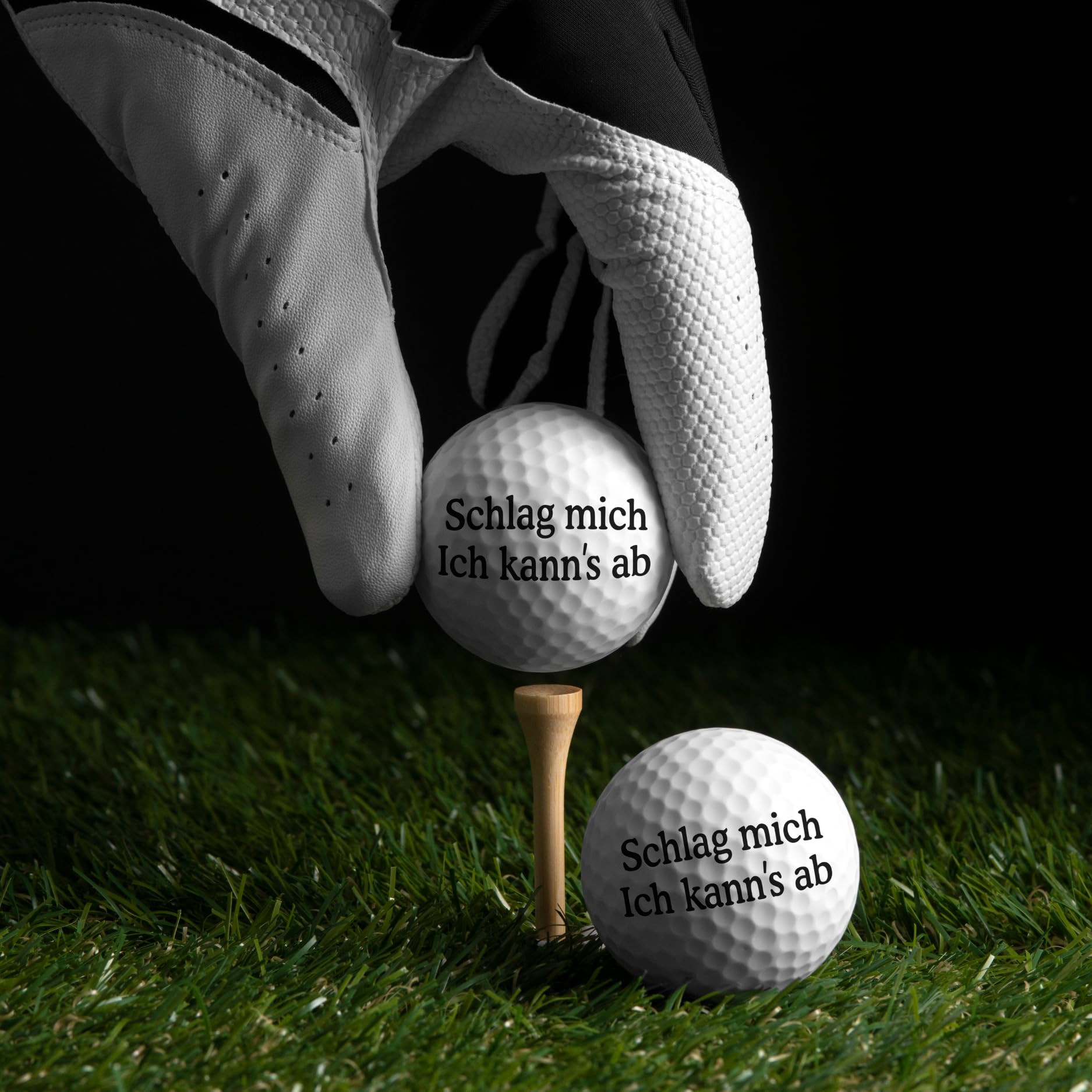 Golfball mit Gravur Wunschtext für Golfspieler/in Lasergravur Dein Text personalisiert Golfsport Dein Text Personalisieren Staffelpreise für 3, 6, 10 oder 50 Wilson Ultra Golfbälle