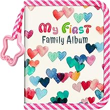 FINTIE Baby Photo Album 4 x 6 Inches (10 x 15 cm), 18 Photos, Mini Family Photo Album for Newborns, Children, Toddlers, Rainy Hearts