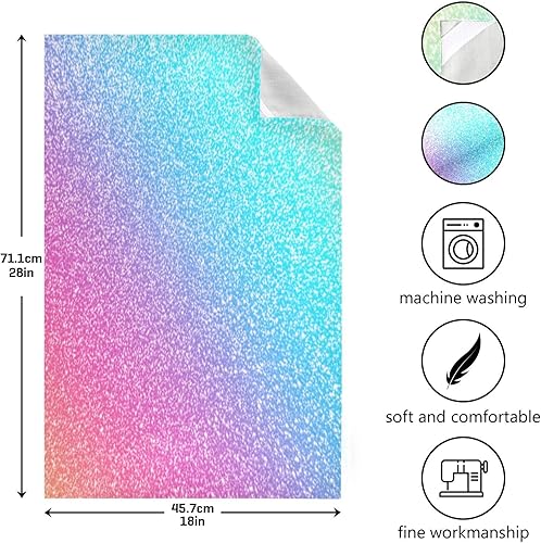 Miniatura 3 de Juego de paños de cocina y paños de cocina con purpurina colorida de 28 x 18 pulgadas, toallas de cocina altamente absorbentes para baño