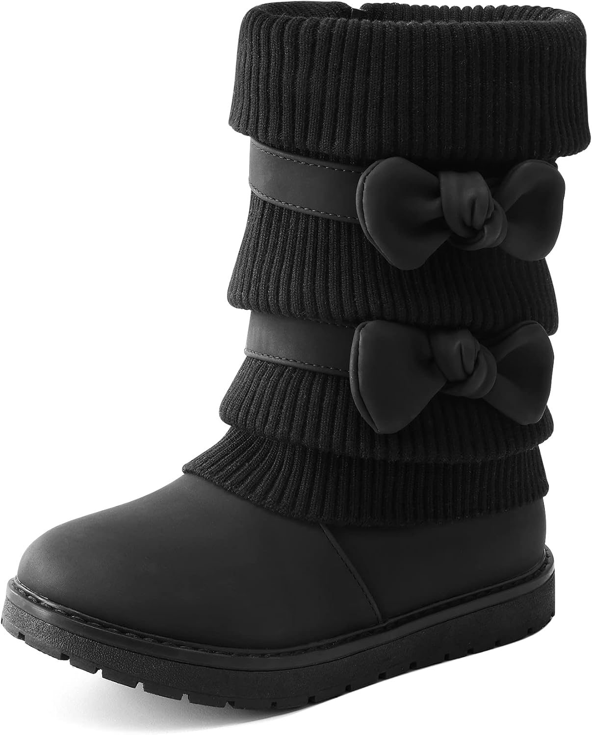 Girl's Faux Fur Lined Winter Snow Boots Mid Calf UK Ubuy