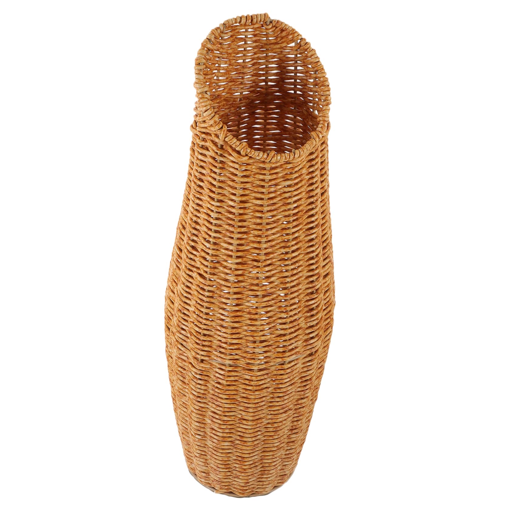 BATHVEVE Jarrón de Piso de Imitación Ratán Elegante y Simple para Decoración de Hogar y Oficina Florero Decorativo para Flores Artificiales y Adorno para Arreglos