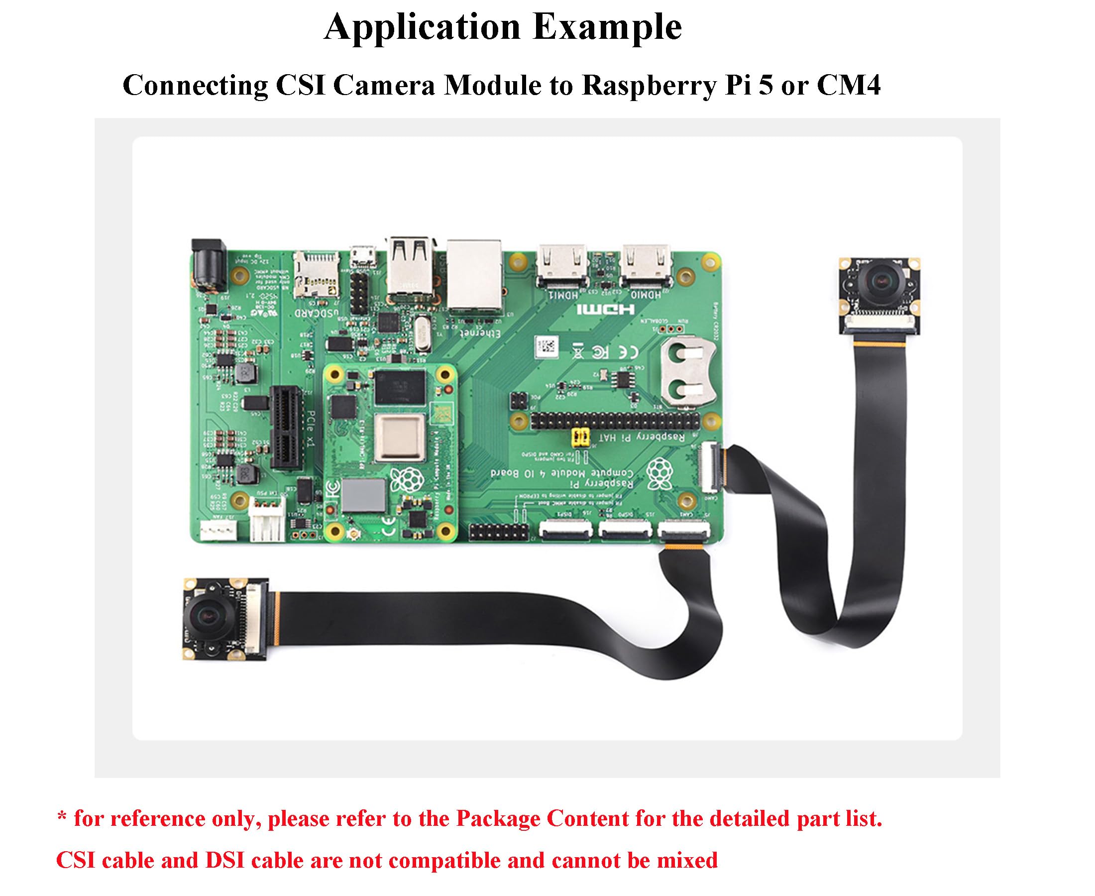 Raspberry Pi 500 Cable Flexible FPC CSI Para Raspberry Pi 5 Waveshare, 22Pin A 15Pin 300mm Adecuado Para Modulos Camara Csi Alimentation Raspberry Pi 5