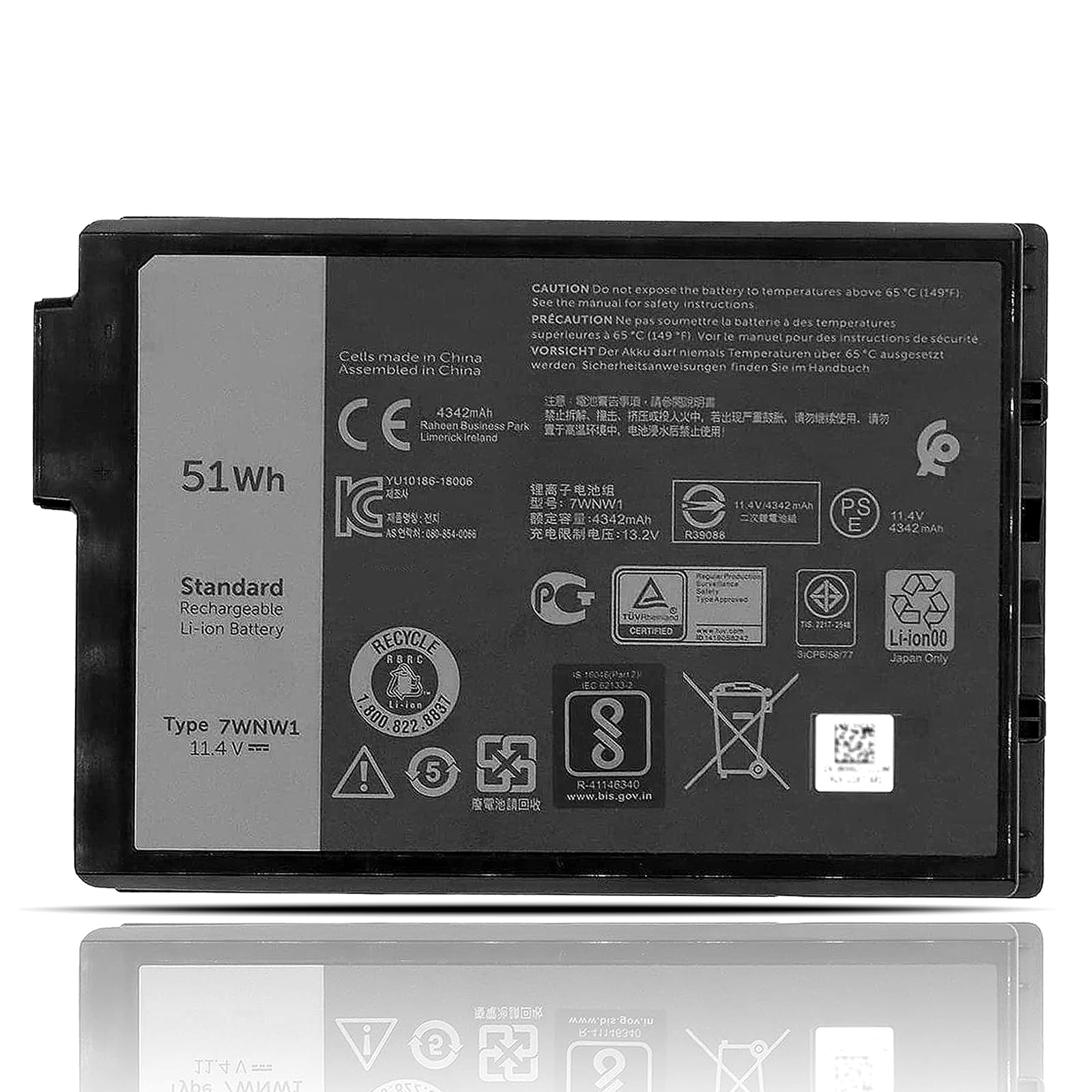 Amazon.com: BOWEIRUI 51Wh 7WNW1 Laptop Battery Replacement for