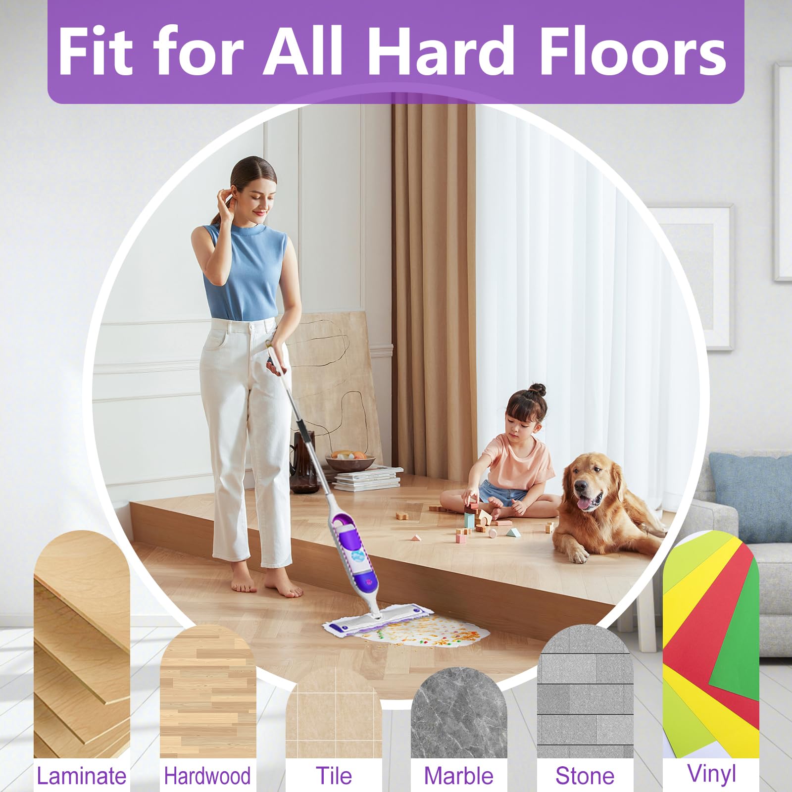 20 almohadillas desechables para fregona Swiffer PowerMop para limpieza de suelos multisuperficie